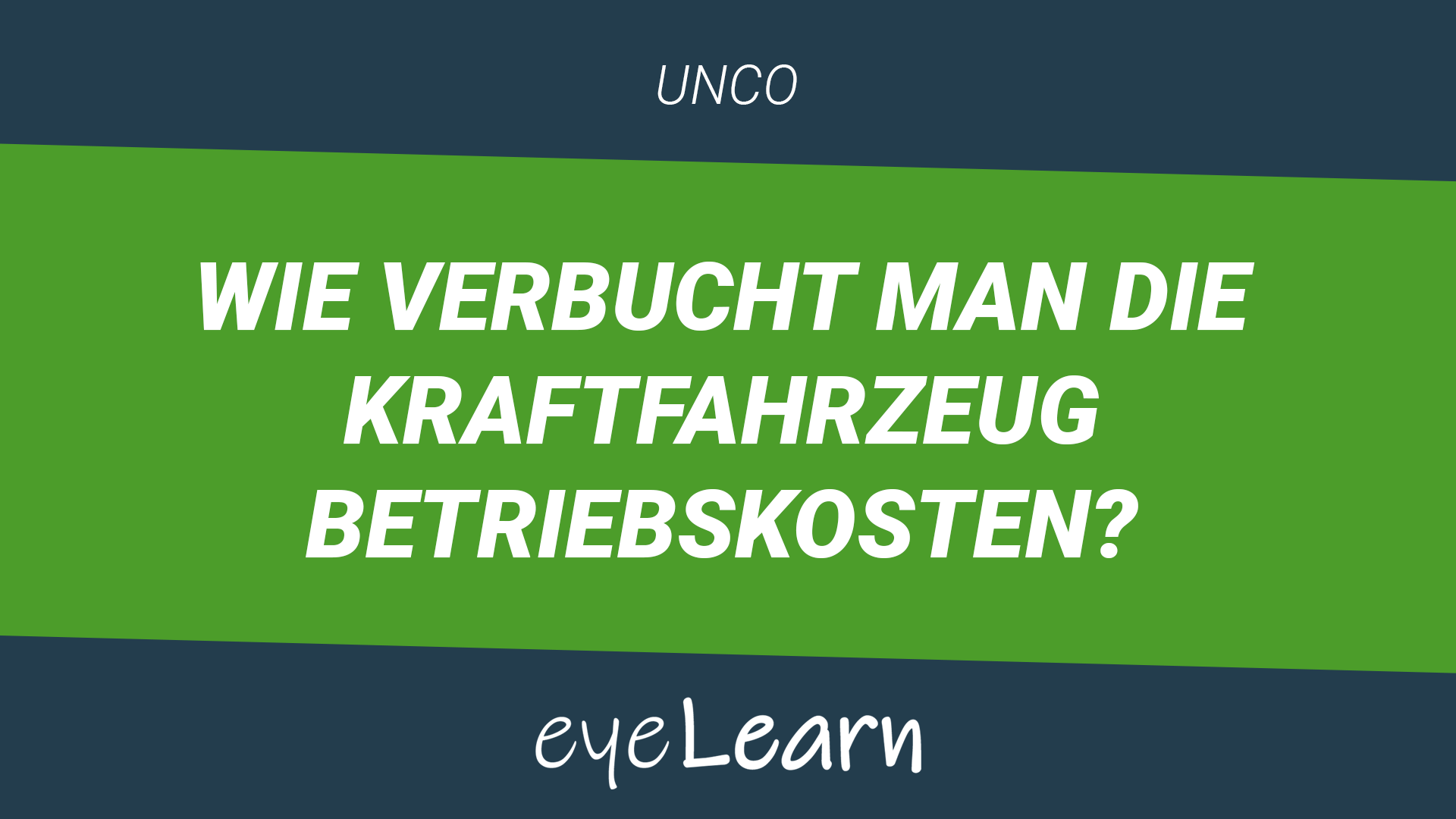 Wie verbucht man die Kraftfahrzeug-Betriebskosten? | eyeLearn